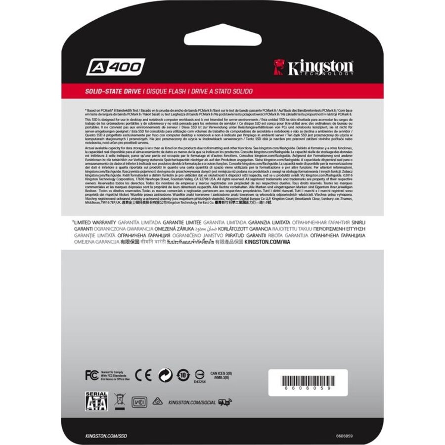 Kingston A400 240GB Interne SSD 2.5 Inch SATA III 6Gb/s met 3D TLC NAND Flash, Leessnelheid tot 500 MB/s, Schrijfsnelheid tot 350 MB/s voor Desktop en Laptop-4