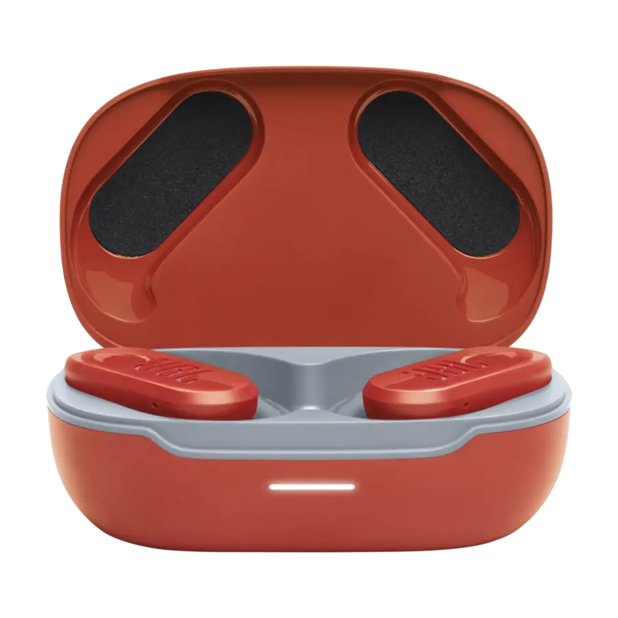 JBL Endurance Peak 3 Rood True Wireless Sport Oordopjes met Powerhook™ Design, JBL Pure Bass Sound, IP68 Water- en Stofbestendigheid, Tot 50 Uur Batterijduur en 4-Microfoon Technologie voor Sport, Training en Dagelijks Gebruik-1