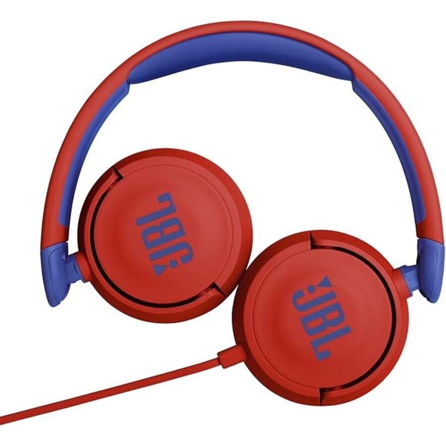 JBL JR310 Bedrade On-Ear Kinder Koptelefoon Rood met JBL Safe Sound (Max. 85 dB), Ingebouwde Microfoon, Comfortabele Pasvorm en 1 Meter Kabel voor Tablet, Smartphone, Laptop en Schoolgebruik-2