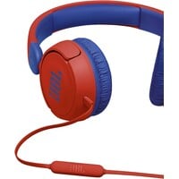 thumb-JBL JR310 Bedrade On-Ear Kinder Koptelefoon Rood met JBL Safe Sound (Max. 85 dB), Ingebouwde Microfoon, Comfortabele Pasvorm en 1 Meter Kabel voor Tablet, Smartphone, Laptop en Schoolgebruik-4