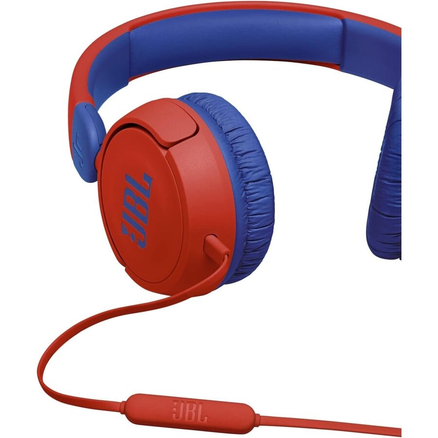 JBL JR310 Bedrade On-Ear Kinder Koptelefoon Rood met JBL Safe Sound (Max. 85 dB), Ingebouwde Microfoon, Comfortabele Pasvorm en 1 Meter Kabel voor Tablet, Smartphone, Laptop en Schoolgebruik-4