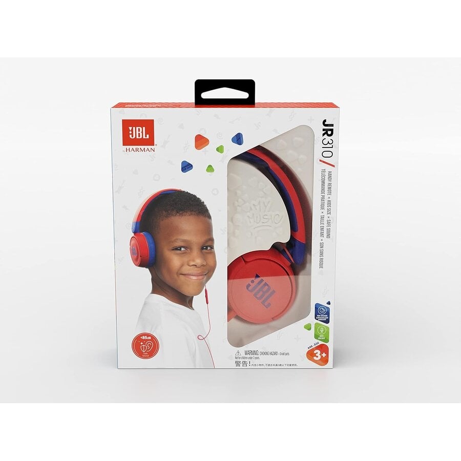 JBL JR310 Bedrade On-Ear Kinder Koptelefoon Rood met JBL Safe Sound (Max. 85 dB), Ingebouwde Microfoon, Comfortabele Pasvorm en 1 Meter Kabel voor Tablet, Smartphone, Laptop en Schoolgebruik-8