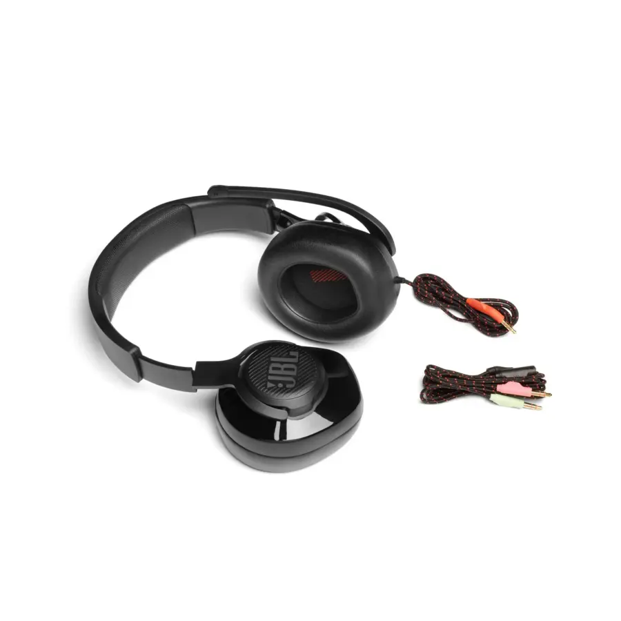 JBL Quantum 200 Bedrade Gaming Headset met JBL QuantumSOUND Signature, 50 mm Drivers, Opklapbare Directionele Microfoon, Memory Foam Oorkussens en 3,5 mm Aansluiting voor PC, PlayStation, Xbox, Nintendo Switch en Mobiele Apparaten-5