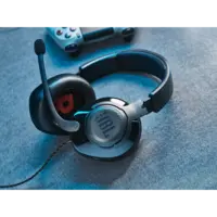 thumb-JBL Quantum 200 Bedrade Gaming Headset met JBL QuantumSOUND Signature, 50 mm Drivers, Opklapbare Directionele Microfoon, Memory Foam Oorkussens en 3,5 mm Aansluiting voor PC, PlayStation, Xbox, Nintendo Switch en Mobiele Apparaten-8