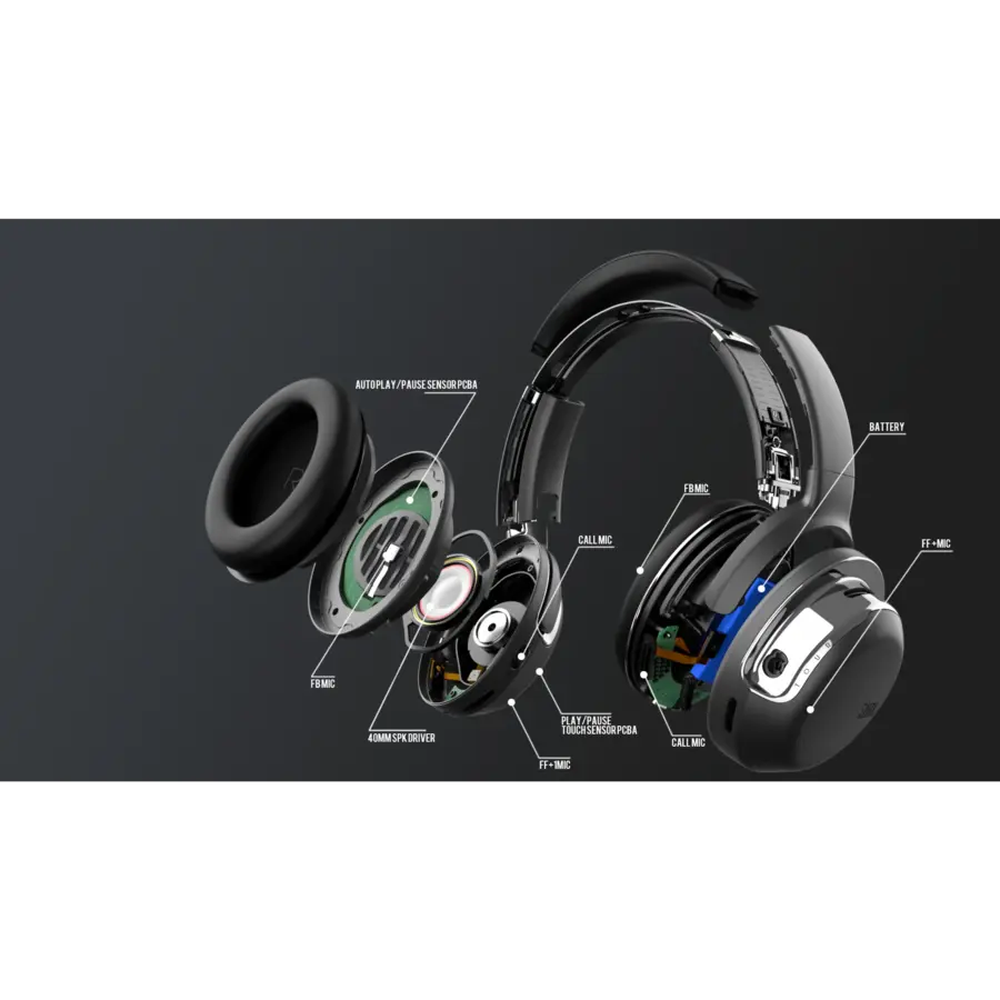 JBL Tour One M2 Zwart Draadloze Over-Ear Koptelefoon met True Adaptive Noise Cancelling, Hi-Res Audio, JBL Pro Sound, Bluetooth 5.3, Smart Ambient, Spatial Sound en Tot 50 Uur Batterijduur-5