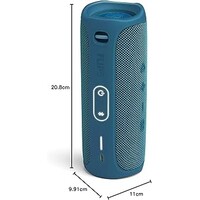 thumb-JBL Flip 5 Eco Edition Ocean Blue Draagbare Bluetooth Luidspreker met JBL Signature Sound, 20W Vermogen, IPX7 Waterdicht Ontwerp, PartyBoost, Bluetooth 4.2, Gemaakt van 90% Gerecycled Plastic en Tot 12 Uur Batterijduur-3