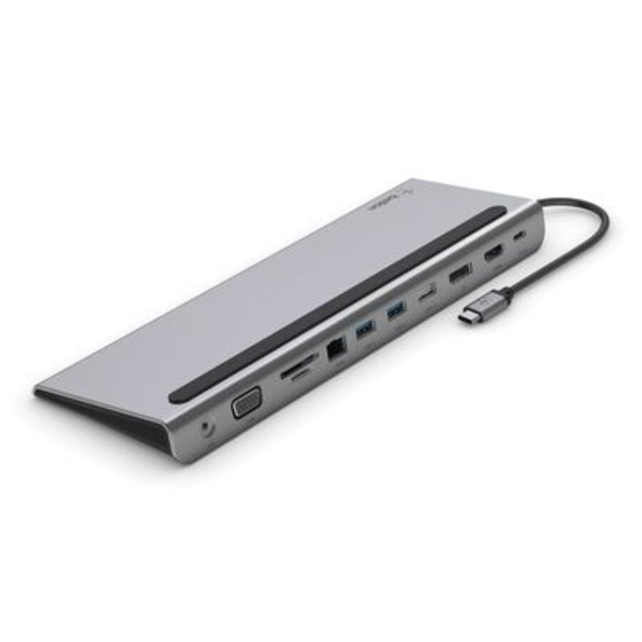 Belkin CONNECT USB-C 11-in-1 Multiport Dock INC004 met HDMI, DisplayPort, VGA, Gigabit Ethernet, SD, microSD, USB-A, USB-C Power Delivery 100W en Audio voor Windows, Mac en Chromebook-1