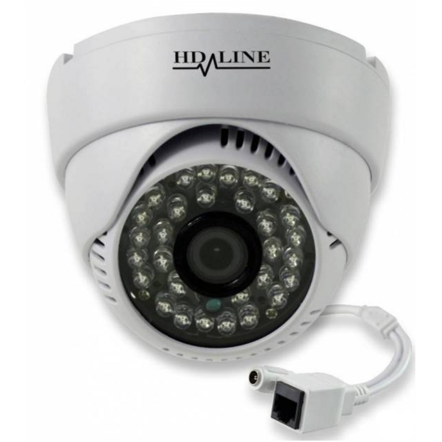 Zazitec IP-1150DC IP Dome Bewakingscamera 720P HD met 1MP CMOS Sensor, 24 IR LED's, IR-CUT Nachtzicht, ONVIF 2.4, H.264 en Waterbestendige Kunststof Behuizing-1