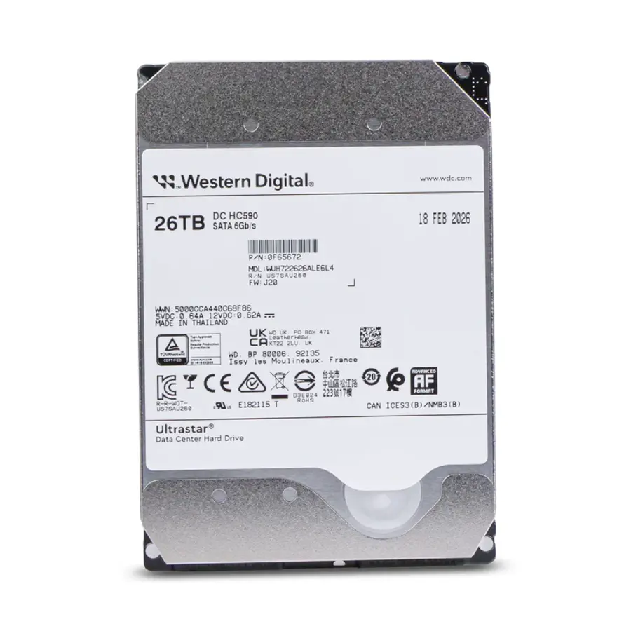 Western Digital Ultrastar DC HC670 26TB Enterprise HDD 3.5 Inch 7200 RPM SATA/SAS 512MB Cache UltraSMR HelioSeal OptiNAND Datacenter Harddisk-2