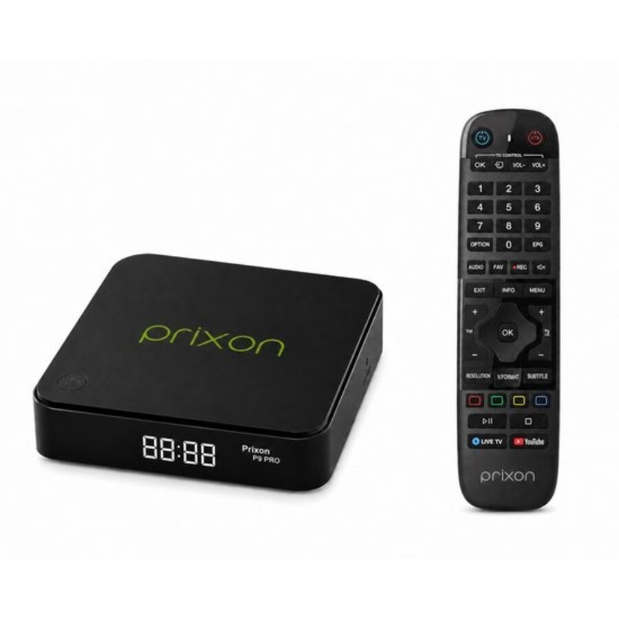 Prixon P9 PRO 4K Linux OTT Media Streamer met HiSilicon Quad-Core Processor, Dual-Band WiFi, 4K Ultra HD, Linux 4.9 en HDMI-1