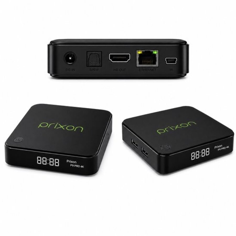 Prixon P9 PRO 4K Linux OTT Media Streamer met HiSilicon Quad-Core Processor, Dual-Band WiFi, 4K Ultra HD, Linux 4.9 en HDMI-2