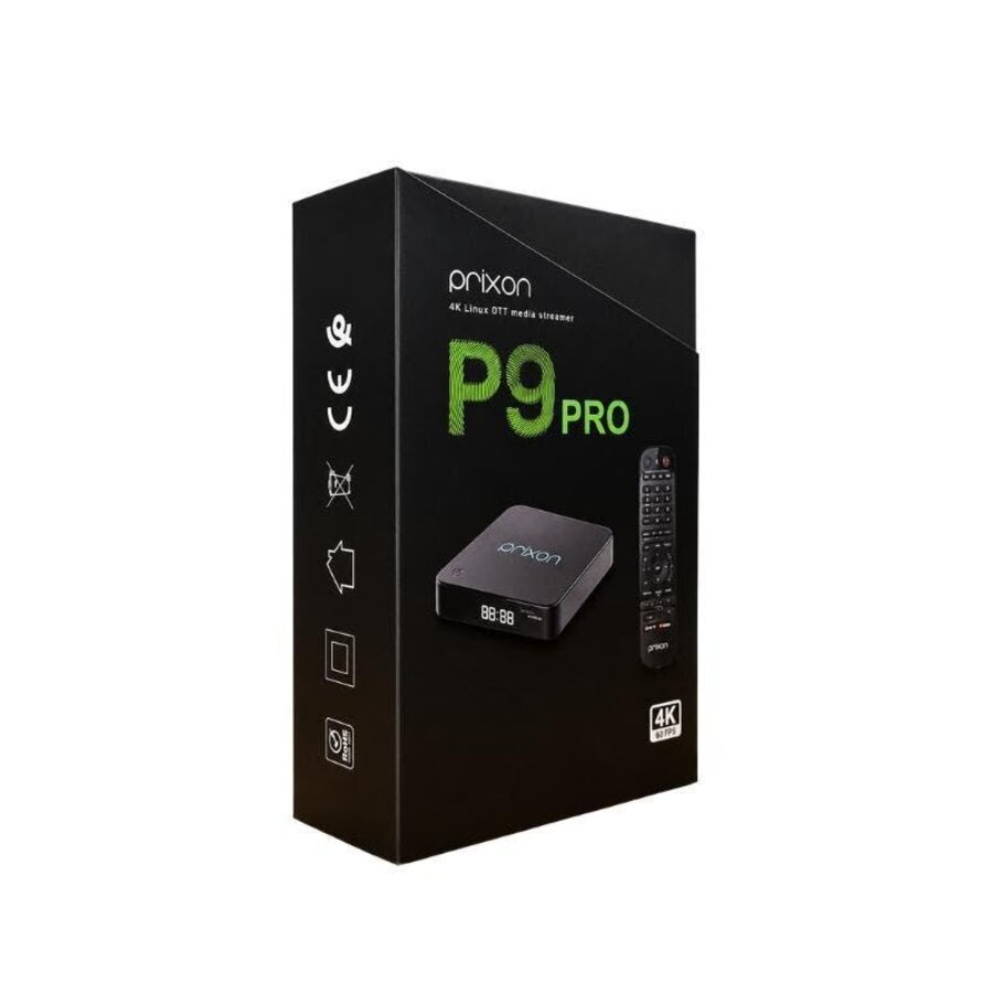 Prixon P9 PRO 4K Linux OTT Media Streamer met HiSilicon Quad-Core Processor, Dual-Band WiFi, 4K Ultra HD, Linux 4.9 en HDMI-4