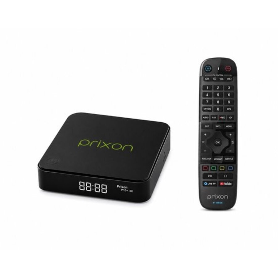 Prixon P10+ 4K Linux OTT Media Streamer met GOKE6320V100 Quad-Core Processor, Bluetooth Afstandsbediening, Dual-Band WiFi, 8GB eMMC en 4K Ultra HD-1