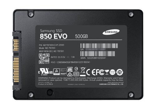 Samsung 850 EVO SSD 500GB SATA III MZ-75E500 