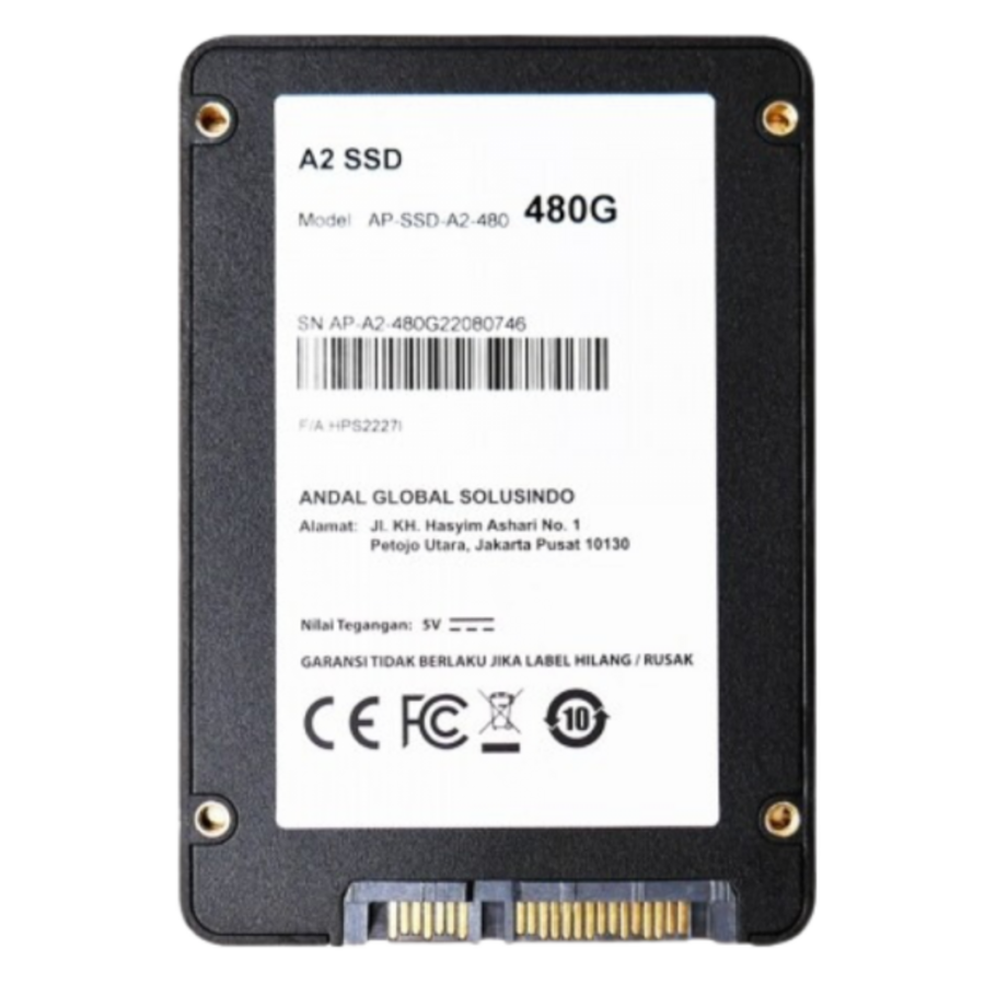 Apacer Ace Power A2 480GB SATA III SSD 2.5 inch met 3D NAND Flash, Tot 560MB/s Leessnelheid, 540MB/s Schrijfsnelheid en TRIM Ondersteuning voor Laptop en Desktop-1