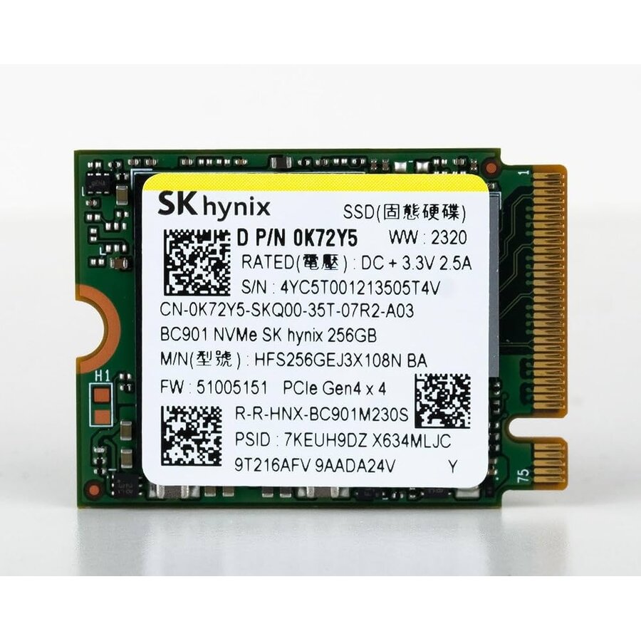 SK hynix BC511 256GB NVMe SSD – M.2 2280 – PCIe 3.0 x4 – NVMe – tot 2200 MB/s leessnelheid – OEM SSD voor laptop en desktop-1