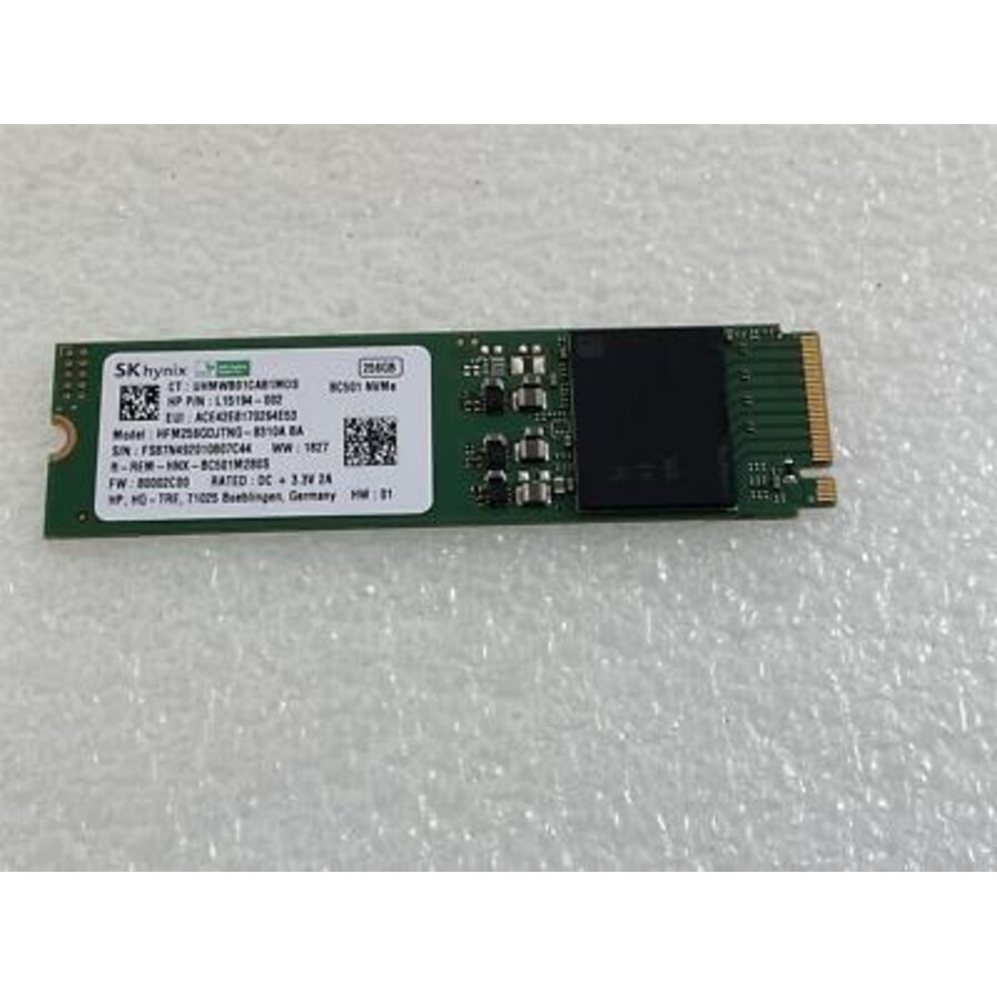 SK hynix BC501 HFM256GDJTNG-8310A 256GB NVMe SSD – M.2 2280 – PCIe Gen 3 – TLC NAND – interne SSD voor laptop en desktop-1