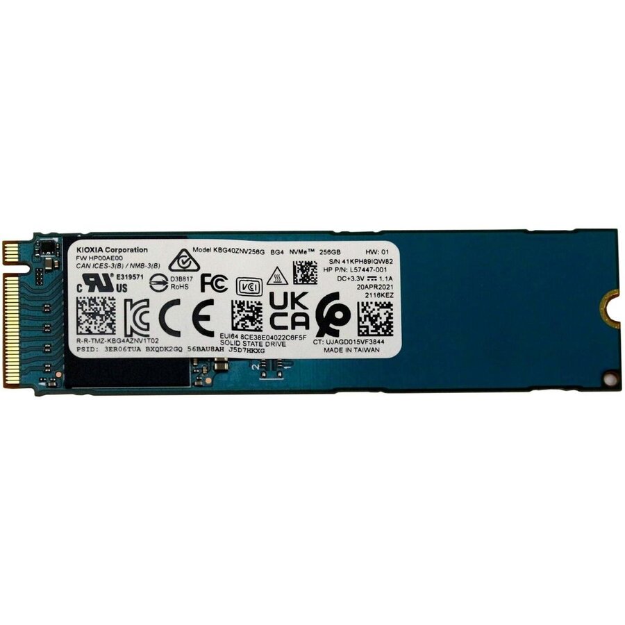 KIOXIA BG4 KBG40ZNV256G 256GB NVMe SSD – M.2 2280 – PCIe 3.0 x4 – NVMe 1.3 – TLC BiCS FLASH-1