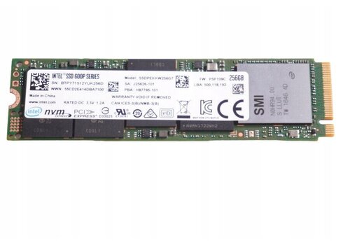 Intel SSD 600p 256GB NVMe SSD M.2 2280 PCIe 3.0 x4 