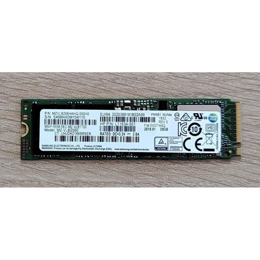 Samsung PM981 256GB NVMe SSD – M.2 2280 – PCIe 3.0 x4 – V-NAND TLC – OEM SSD voor laptop en desktop-2