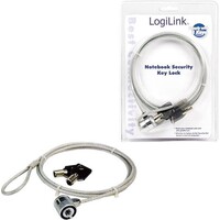 LogiLink NBS003 Notebook Security Lock – Kabelslot met Sleutel voor Laptop en PC