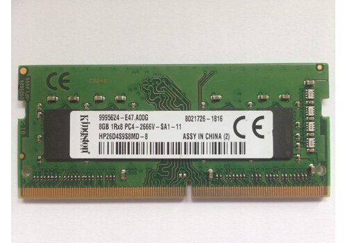 Kingston HP26D4S9S8MD-8 – 8GB DDR4 SODIMM – 260-pin – 2666 MHz – 1.2V – 1Rx8 
