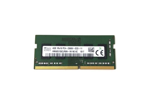 SK hynix HMA851S6DJR6N-VK – 4GB DDR4 SODIMM – 260-pin – 2666 MHz – 1.2V – 1Rx16 