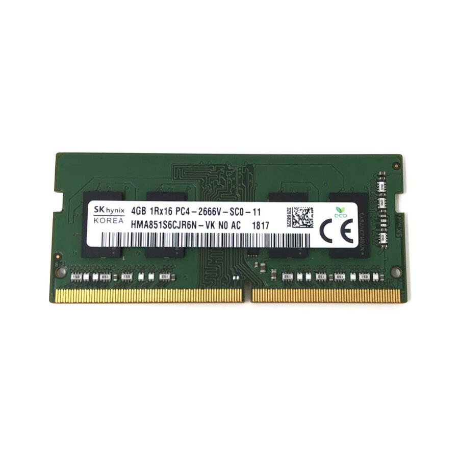 SK hynix HMA851S6DJR6N-VK – 4GB DDR4 SODIMM – 260-pin – 2666 MHz – 1.2V – 1Rx16-1