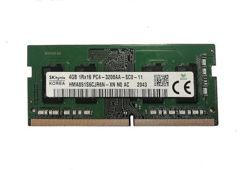 SK hynix HMA851S6CJR6N-XN – 4GB DDR4 SODIMM – 260-pin – 3200 MHz – 1.2V – 1Rx16 