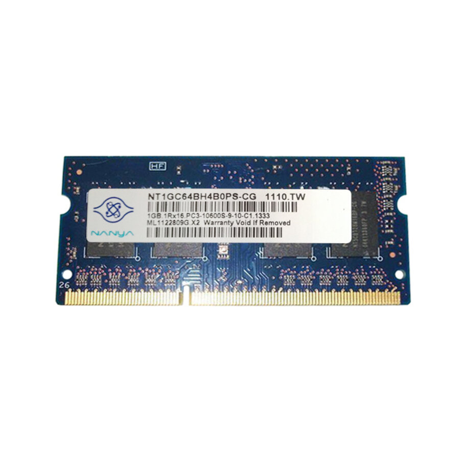 Nanya NT1GC64BH4B0PS-CG – 1GB DDR3 SODIMM – 204-pin – 1333 MHz – 1.5V – 1Rx16-1