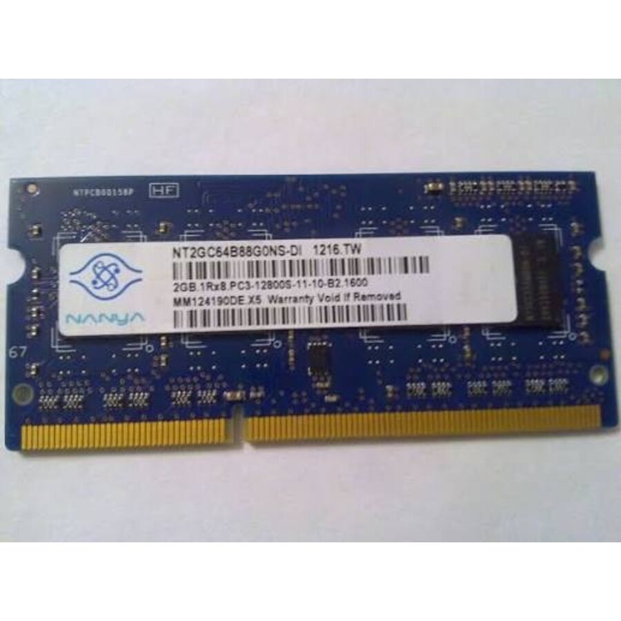 Nanya NT2GC64B88G0NS-DI – 2GB DDR3 SODIMM – 204-pin – 1600 MHz – 1.5V – 1Rx8-1