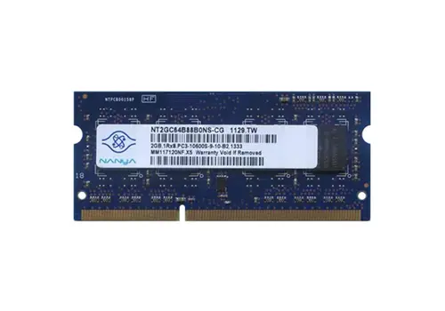 Nanya NT2GC64B88B0NS-CG – 2GB DDR3 SODIMM – 204-pin – 1333 MHz – 1.5V – 1Rx8 