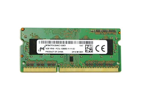 Micron MT8KTF51264HZ-1G6E1 – 4GB DDR3L SODIMM – 204-pin – 1600 MHz – 1.35V – 1Rx8 