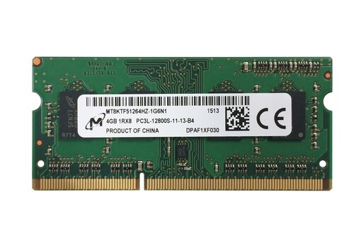 Micron MT8KTF51264HZ-1G6N1 – 4GB DDR3L SODIMM – 204-pin – 1600 MHz – 1.35V – 1Rx8 