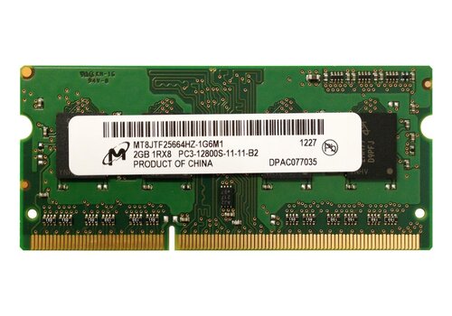 Micron MT8JTF25664HZ-1G6M1 – 2GB DDR3 SODIMM – 204-pin – 1600 MHz – 1.5V – 1Rx8 