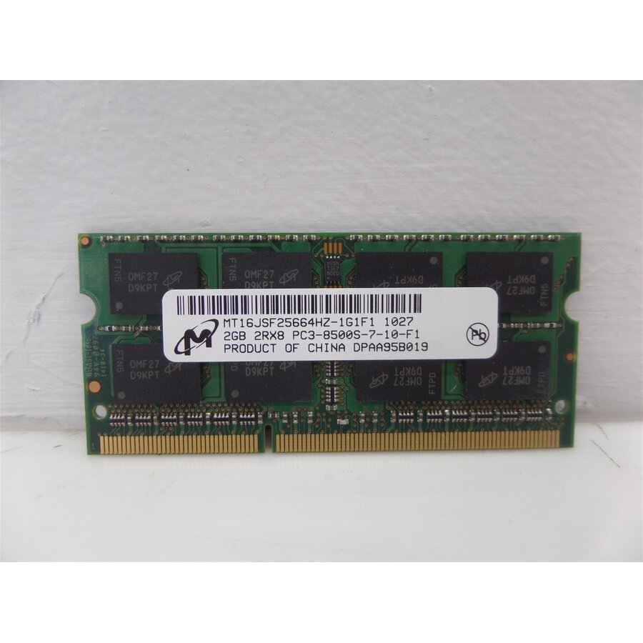 Micron MT16JSF25664HZ-1G1F1 – 2GB DDR3 SODIMM – 204-pin – 1066 MHz – PC3-8500S – 1.5V – 2Rx8-1