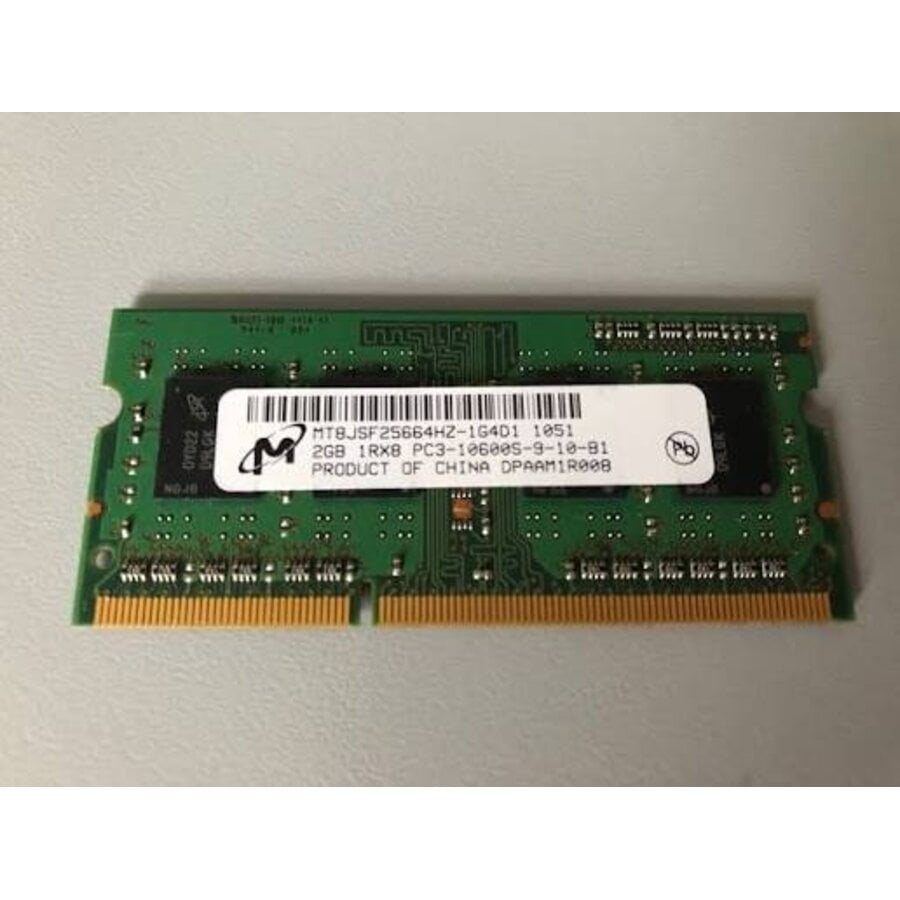 Micron MT8JSF25664HZ-1G4D1 – 2GB DDR3 SODIMM – 204-pin – 1333 MHz – PC3-10600 – 1.5V – 1Rx8-1