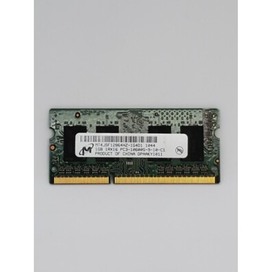 Micron MT4JSF12864HZ-1G4D1 – 1GB DDR3 SODIMM – 204-pin – 1333 MHz – PC3-10600 – 1.5V – 1Rx16-1