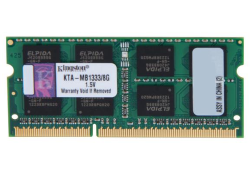 Kingston KTA-MB1333/8G – 8GB DDR3 SODIMM – 204-pin – 1333 MHz – PC3-10600 – 1.5V – 2Rx8 
