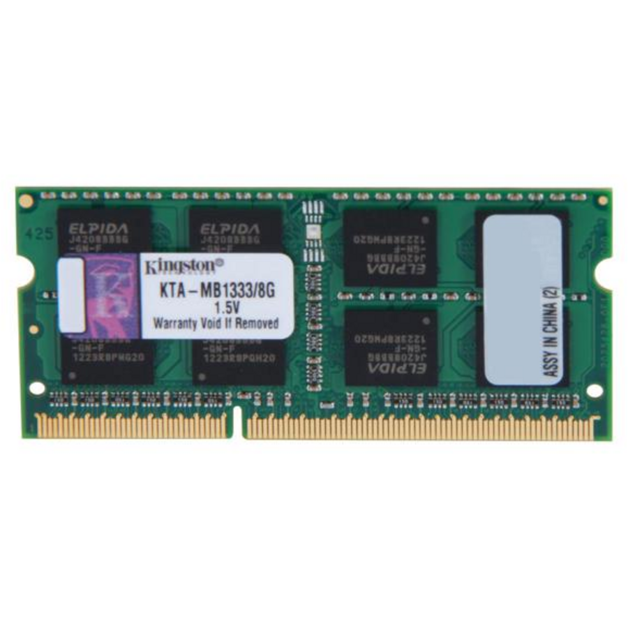 Kingston KTA-MB1333/8G – 8GB DDR3 SODIMM – 204-pin – 1333 MHz – PC3-10600 – 1.5V – 2Rx8-1