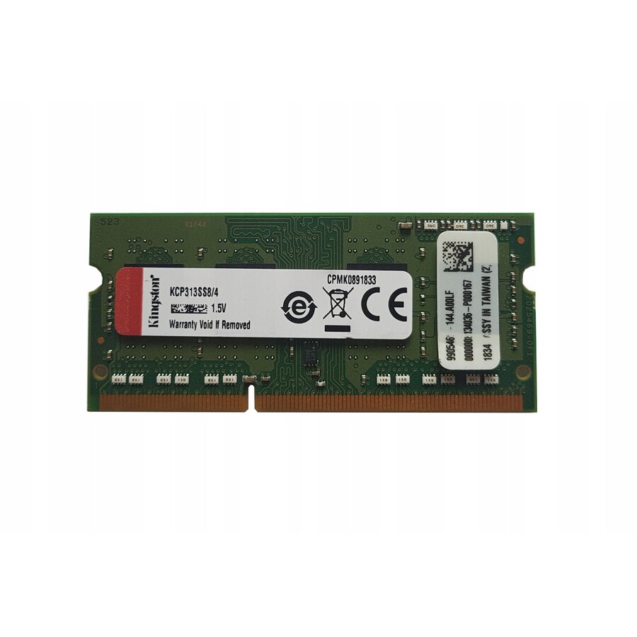 Kingston KCP313SS8/4 – 4GB DDR3 SODIMM – 204-pin – 1333 MHz – PC3-10600 – 1.5V – 1Rx8-1