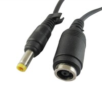 thumb-Zazitec DC power verlengkabel 15cm 4.8mm x 1.7mm (yellow pin) male naar 7.4mm x 5.0mm female laptop stroom verlengkabel voor Dell en HP compatibele voedingen en adapters-4