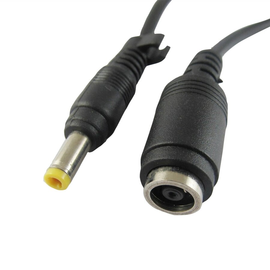 Zazitec DC power verlengkabel 15cm 4.8mm x 1.7mm (yellow pin) male naar 7.4mm x 5.0mm female laptop stroom verlengkabel voor Dell en HP compatibele voedingen en adapters-4