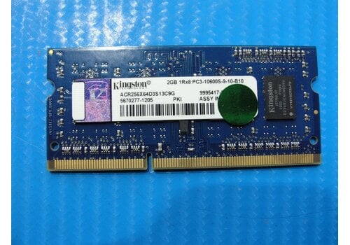 Kingston ACR256X64D3S13C9G – 2GB DDR3 SODIMM – 204-pin – 1333 MHz – 1.5V – 1Rx8 