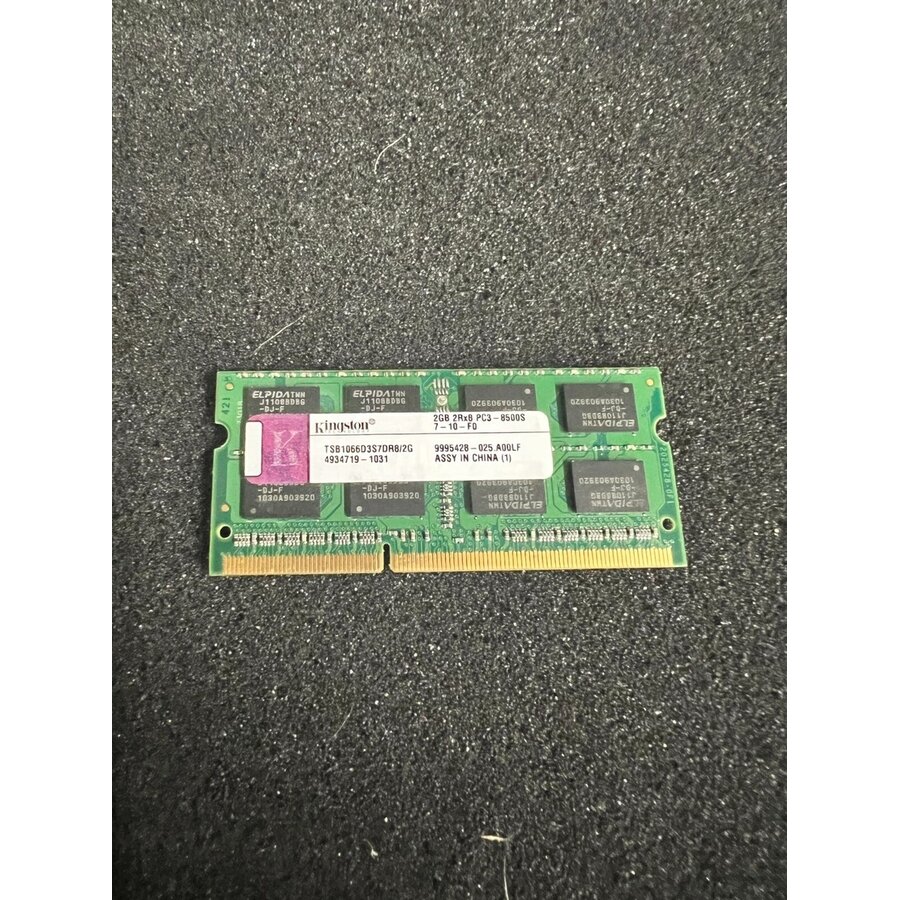 Kingston TSB1066D3S7DR8/2G – 2GB DDR3 SODIMM – 204-pin – 1066 MHz – 1.5V – 2Rx8-1