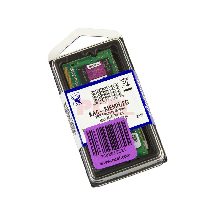 Kingston KAC-MEMH/2G – 2GB DDR3 SODIMM – 204-pin – 1066 MHz – 1.5V – 2Rx8-1