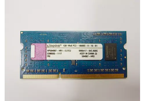 Kingston HP594907-HR1 – 1GB DDR3 SODIMM – 204-pin – 1333 MHz – 1.5V – 1Rx8 
