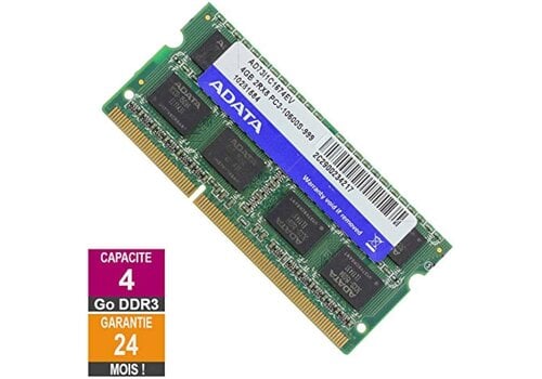 A-DATA AD73I1C1674EV – 4GB DDR3 SODIMM – 204-pin – 1333 MHz – 1.5V – 2Rx8 