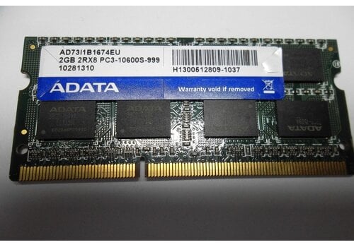 A-DATA AD73I1B1674EU – 2GB DDR3 SODIMM – 204-pin – 1333 MHz – 1.5V – 2Rx8 