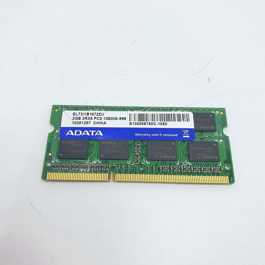 A-DATA EL73I1B1672ZU – 2GB DDR3 SODIMM – 204-pin – 1333 MHz – 1.5V – 2Rx8-1